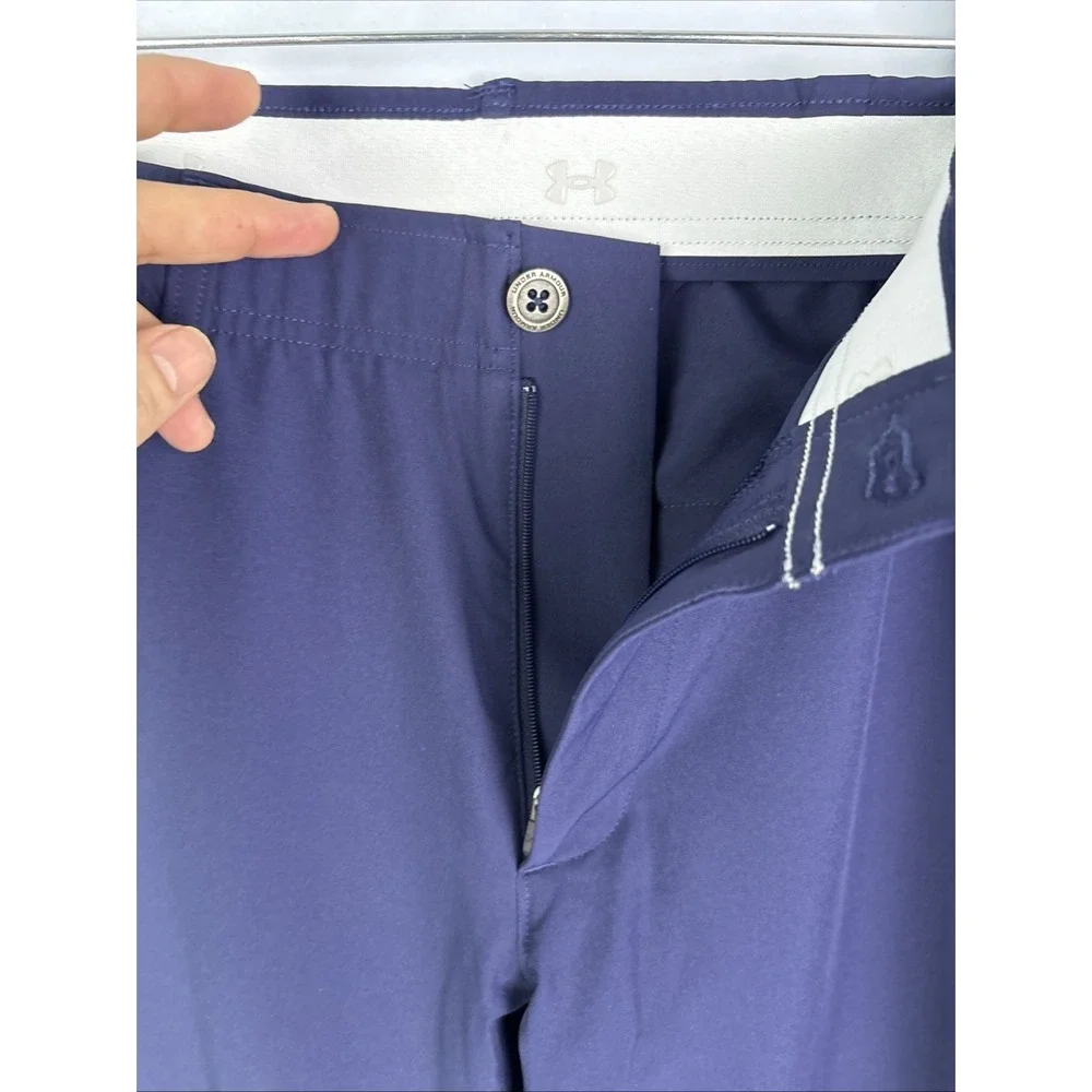 Under‎ Armour UA Drive Golf Pants Stretch Waist Mens 32x32 Navy Blue Straight